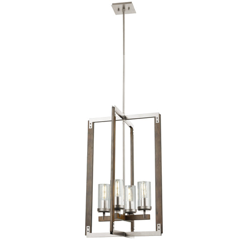 DVI Lighting Okanagan 29 Inch 4 Light Foyer Model: DVP38649GR+IW-CL