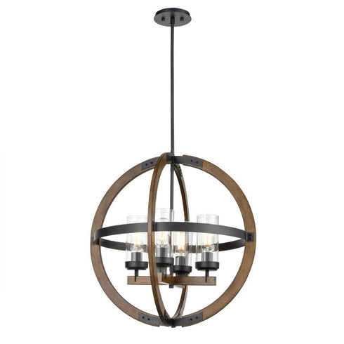 DVI Lighting Okanagan 4 Light Orb Model: DVP38650GR+IW-CL