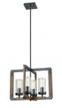 DVI Lighting Okanagan 4 Light Pendant Model: DVP38620GR+IW-CL
