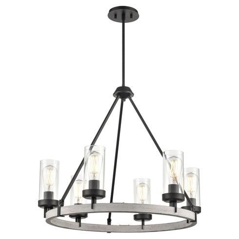 DVI Lighting Okanagan 6 Light Chandelier Model: DVP38626GR+IW-CL