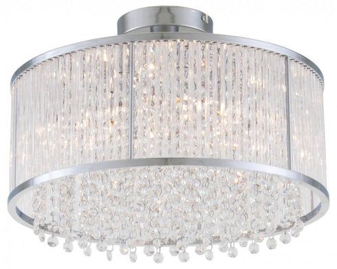 DVI Lighting Sparxx 9.5 Inch Semi Flush Mount Model: DVP8512CH-CRY