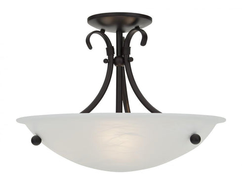DVI Lighting Georgian 12 Inch Semi Flush Mount Model: DVP3213SN