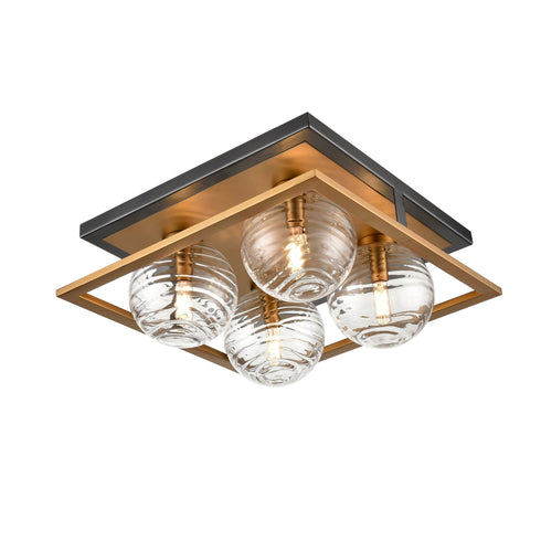 DVI Lighting Tropea 4 Light Flush Mount Model: DVP40442BR+GR-RPG