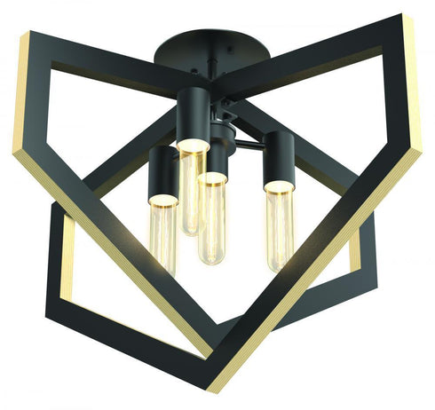 DVI Lighting Urban Cottage 18.25 Inch Semi Flush Mount Model: DVP16012GR