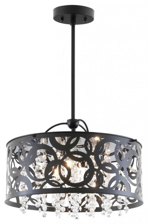 DVI Lighting Woodstock 10.25 Inch Pendant Model: DVP14704CH-CRY