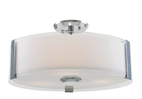 Dvi Lighting Zurich 8.75 Inch Semi Flush Model: DVP14594GR-SSOP