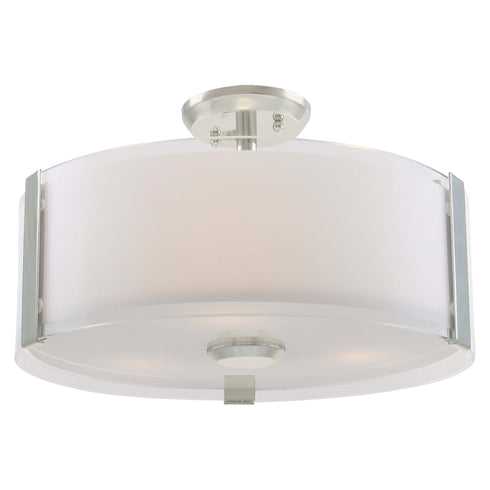 DVI Lighting Zurich Small 3 Light Semi Flush Mount Model: DVP14511CH-SSOP