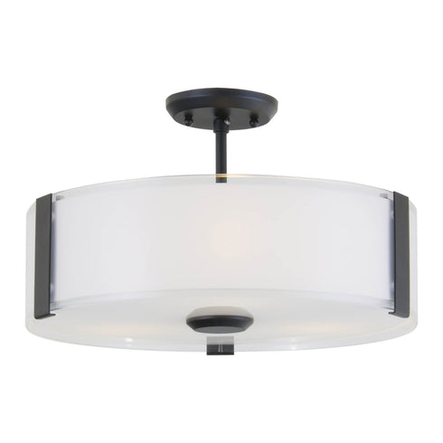 DVI Lighting Zurich Small 3 Light Semi Flush Mount Model: DVP14511CH-SSOP