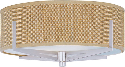 E95400-101SN ET2 Elements 3-Light Flush Mount in Satin Nickel
