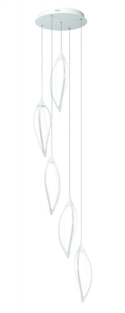 Elan Meridian LED 5 Head Pendant Cluster Model: 83362