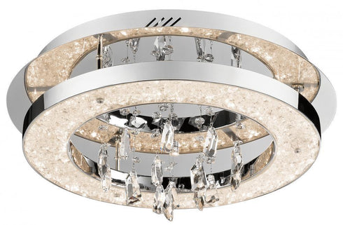 Elan Crushed Ice‚Ñ¢ Warm White LED 1 (light) Circular Flush Model: 83436