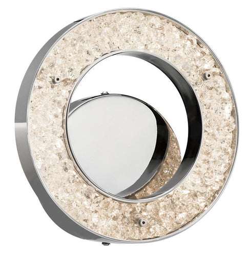 Elan Crushed Ice‚Ñ¢ Warm White LED 1 (light) Circular Sconce Model: 83434