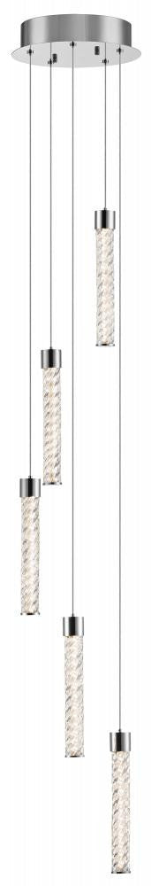 Elan Intezo LED 5 Light Spiral Pendant Model: 83605