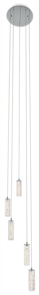 Elan Neruda‚Ñ¢ Cool White LED 5 Light Spiral Pendant Model: 83403