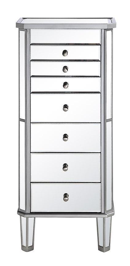 Elegant Decor Contempo 7 Drawer Jewelry Armoire 18 In. X 12 In. X 41 Model: MF6-1003SC