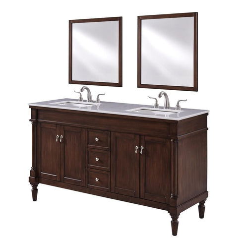 Elegant Decor Lexington 60 Inch . Single Bathroom Vanity Set Inch Model: VF13060DWT