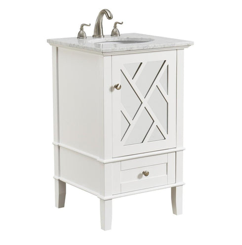 Elegant Decor Luxe 18 Light 21 Inch . Single Bathroom Vanity Set Inch Model: VF30221WH