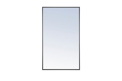 Elegant Decor Monet Metal Frame Rectangle Mirror 24 Inch Black Model: MR4071BK