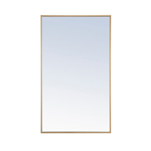 Elegant Decor Monet Metal Frame Rectangle Mirror 24 Inch Black Model: MR4071BK