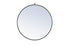 Elegant Decor Rowan Metal Frame Round Mirror With Decorative Hook Model: MR4051BK