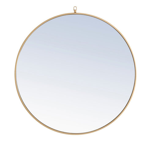 Elegant Decor Rowan Metal Frame Round Mirror With Decorative Hook Model: MR4051BK