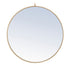 Elegant Decor Rowan Metal Frame Round Mirror With Decorative Hook Model: MR4051BK