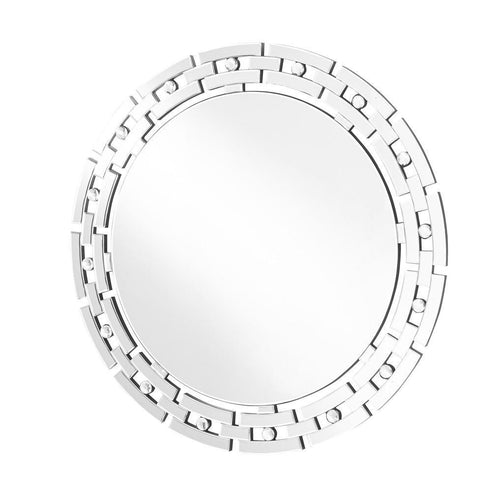 Elegant Decor Modern Sparkle 36 In. Contemporary Round Mirror In Model: MR9144