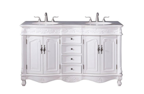 Elegant Decor Windsor 60 Inch . Double Bathroom Vanity Model: VF-1049