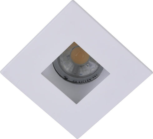 Elegant Lighting 3 Inch Matte White Square Aperture With Matte White Square Trim Ring Model: R3-555MW