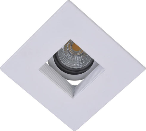 Elegant Lighting 3 Inch Matte White Square Baffle Trim Mr16 Model: R3-590MW