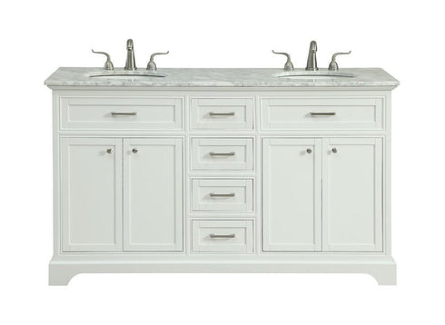 Elegant Decor 60 Inch . Double Bathroom Vanity Set Inch Model: VF15060DWH