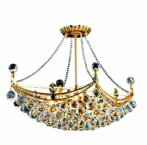 Elegant Lighting 9800D24 Corona 6 Light Chandelier