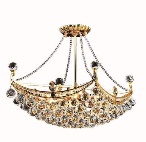 Elegant Lighting 9800D24 Corona 6 Light Chandelier