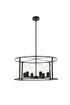 Living District Agnys 6 Light Pendant Model: LD7058D26BK