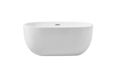 Elegant Decor Allegra 54 Inch Soaking Roll Top Bathtub In Glossy Model: BT10754GW