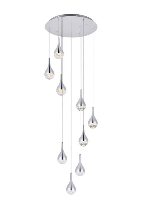 Elegant Lighting Amherst 9 Light Chandelier Model: 3809D24C