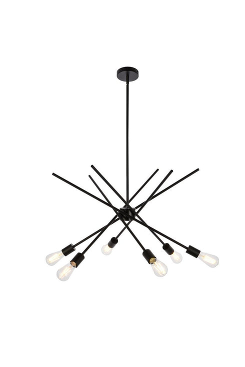 Living District Armin 6 Light Pendant Model: LD7054D32BK