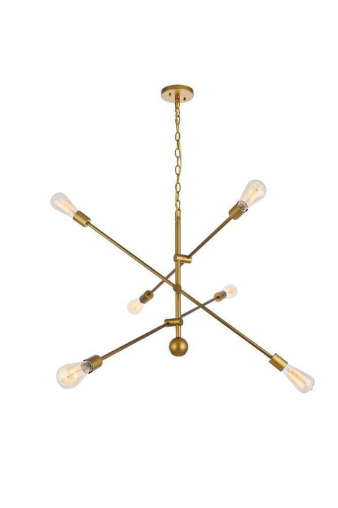 Elegant Lighting Axel 6 Light Pendant Model: LD8011D42BR