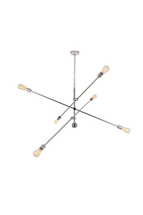 Elegant Lighting Axel 6 Light Pendant Model: LD8013D55PN