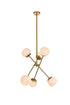 Living District Axl 6 Light Pendant Model: LD657D24BK