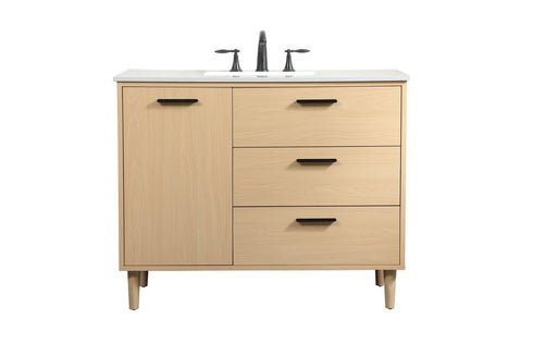 Elegant Decor Baldwin 24 Inch Bathroom Vanity In Maple Model: VF47024MMP