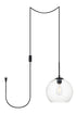 Living District Baxter 1 Light Pendant Model: LDPG2212BK