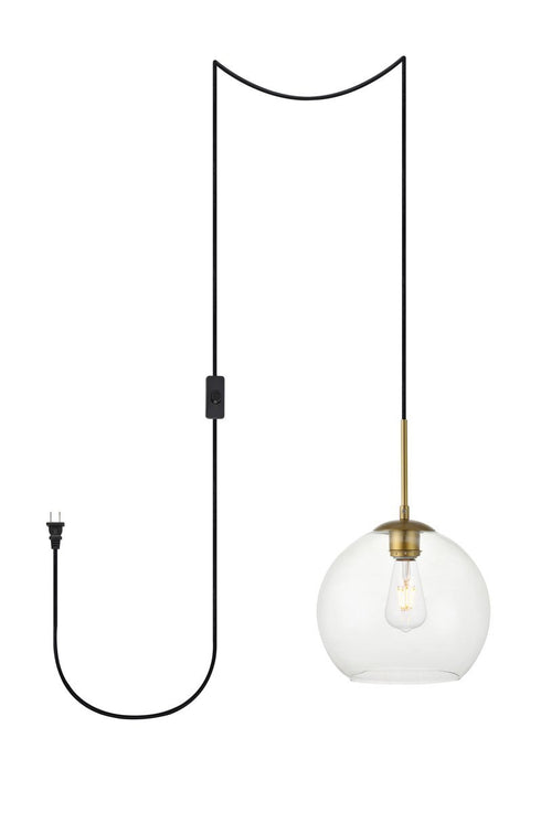 Living District Baxter 1 Light Pendant Model: LDPG2212BK