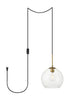 Living District Baxter 1 Light Pendant Model: LDPG2212BK
