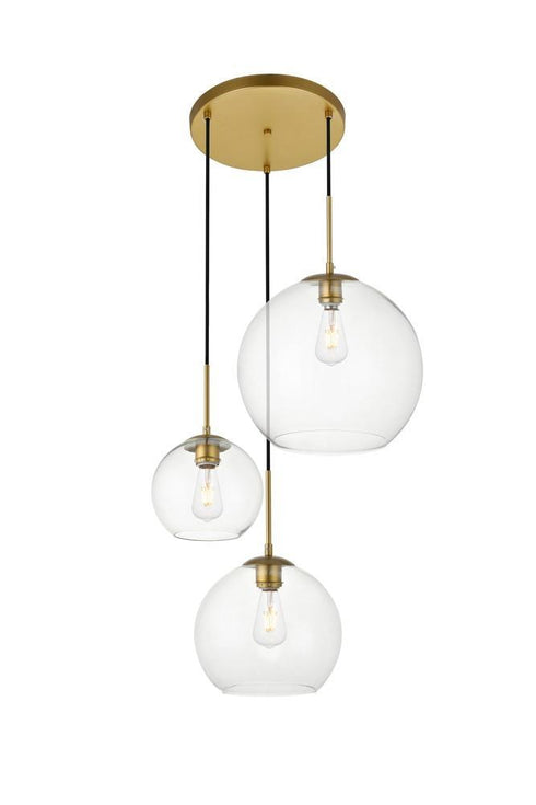 Living District Baxter 3 Light Pendant Model: LD2218BR