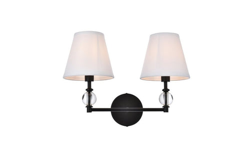 Living District Bethany 2 Light Vanity Model: LD7022W15BK