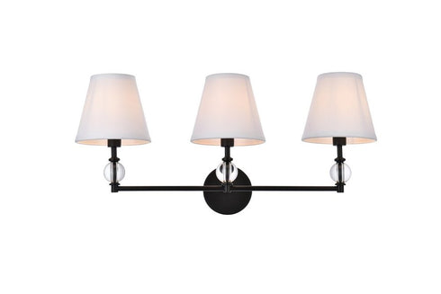 Living District Bethany 3 Light Vanity Model: LD7023W24BK