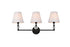 Living District Bethany 3 Light Vanity Model: LD7023W24BK