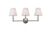 Living District Bethany 3 Light Vanity Model: LD7023W24BK