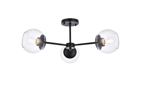 Living District Briggs 3 Light Flush Mount Model: LD648F26BK